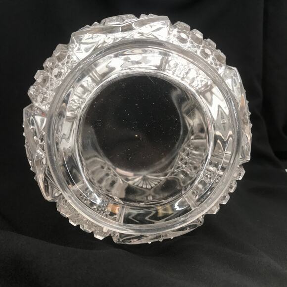 Crystal biscuit barrel pickle jar New Amsterdam Silver Co. Quadruple Plate 1316 - Picture 6 of 6